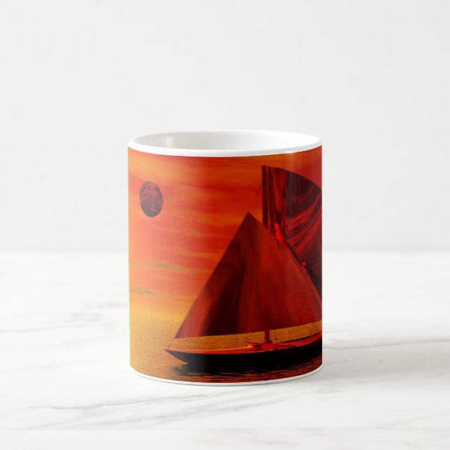  Sailing at Sunset Coffee Mug (Center)