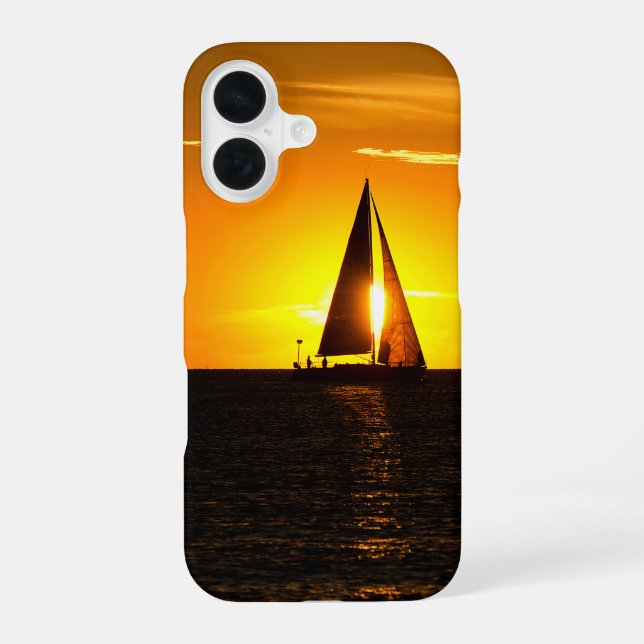 Sailing at Sunset iPhone 16 Case (Back)