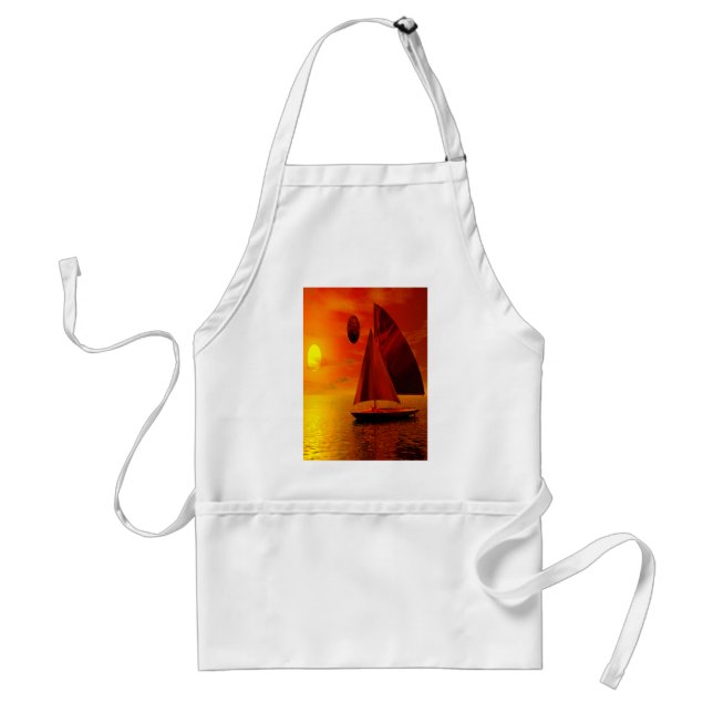  Sailing at Sunset Standard Apron (Front)