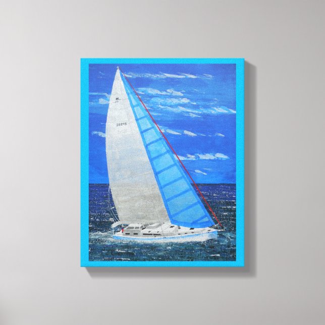 Sailing away canvas print (Front)