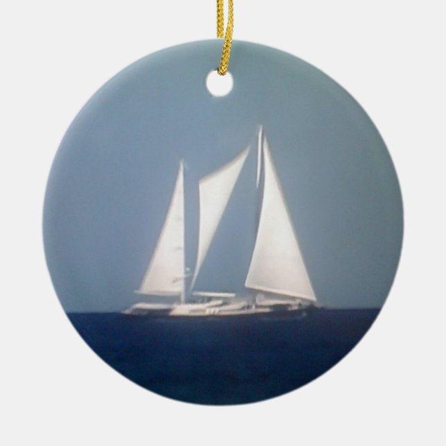 SAILING AWAY CHRISTMAS ORNAMENT (Front)