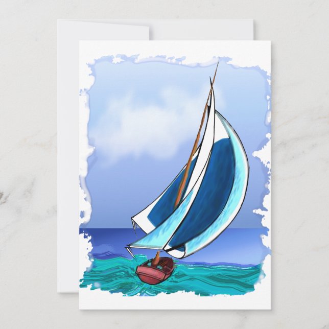 Sailing Away Invitation (Front)