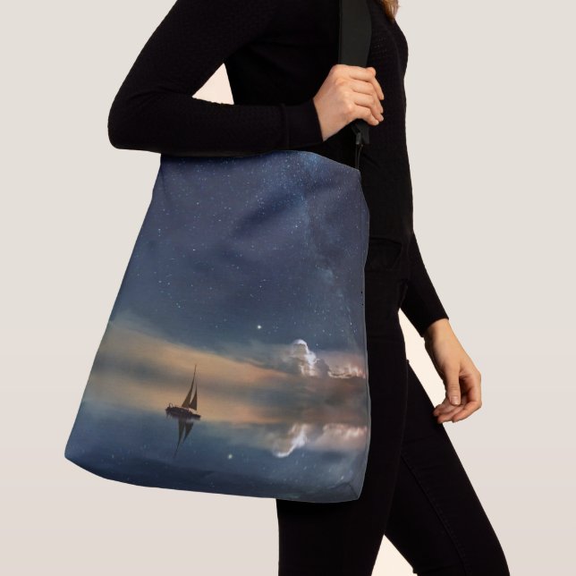 Sailing Away to the Clouds  Crossbody Bag (Close Up)