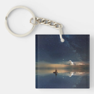 Sailing Away to the Clouds  Key Ring