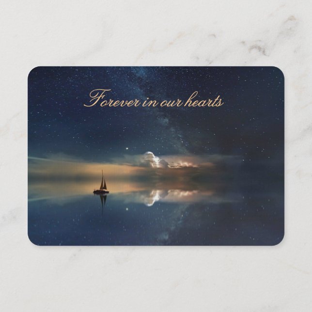 Sailing Away to the Clouds Prayer Cards (Back)