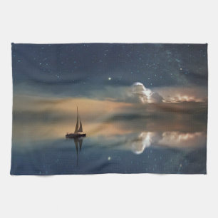 Sailing Away to the Clouds Tea Towel