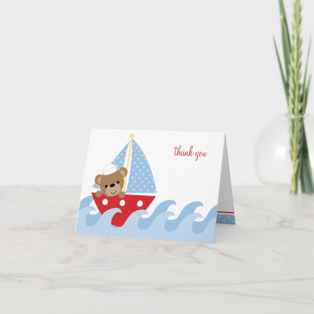 Sailing Bear Note Cards (Front)