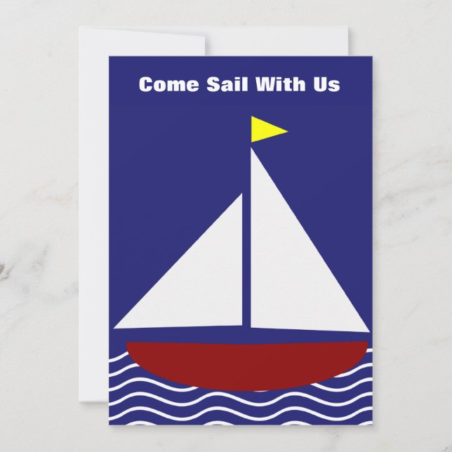Sailing Birthday Invitation (Front)