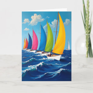 Sailing Birthday Scene Card