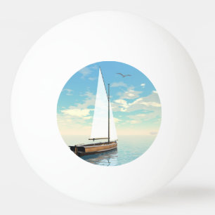 Sailing boat - 3D render Ping Pong Ball