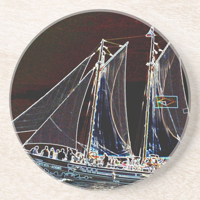Sailing Boat- Abstract Photograph Coaster (Front)