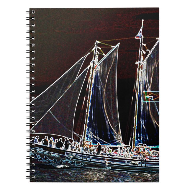Sailing Boat- Abstract Photograph Spiral Notebook (Front)