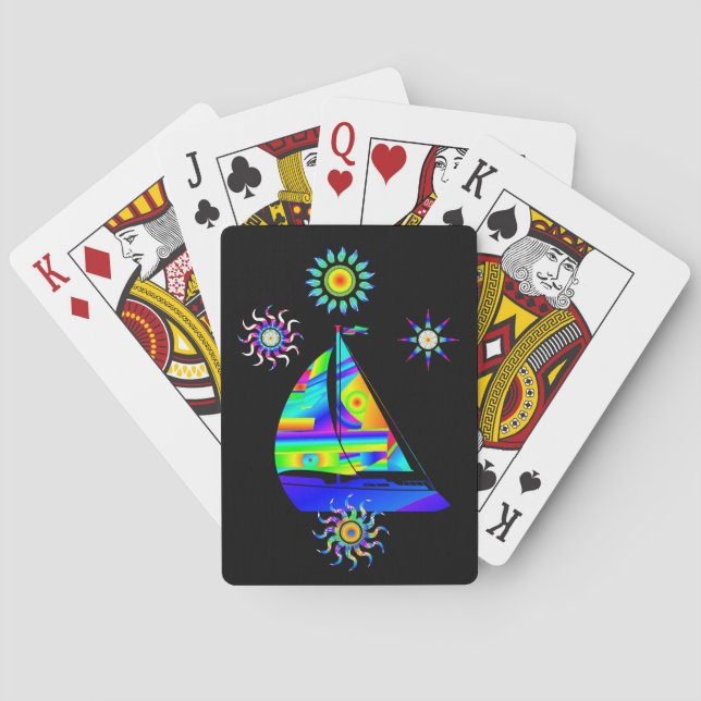 Sailing Boat Classic Playing Cards (Back)