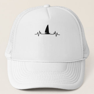 Sailing boat Heartbeat Skipper Fun Catamaran Gift Trucker Hat