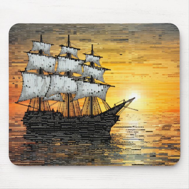 Sailing Boat Marine Art Decor Paint  Mouse Pad (Front)