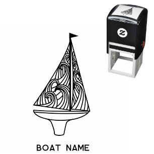 Sailing Boat Name Self-inking Stamp