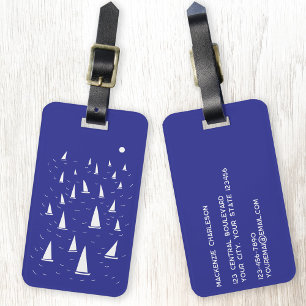 Sailing Boat Nautical Luggage Tag