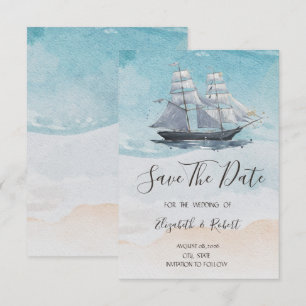 Sailing Boat Nautical Save The Date