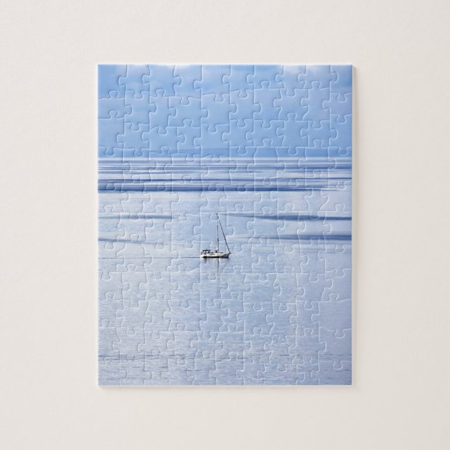 Sailing boat on sea, Nautical, blue water sky Jigsaw Puzzle (Vertical)