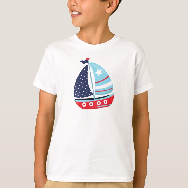 Sailing Boat, Sailor, Sailing, Boat, Ship, Sails T-Shirt (Front)