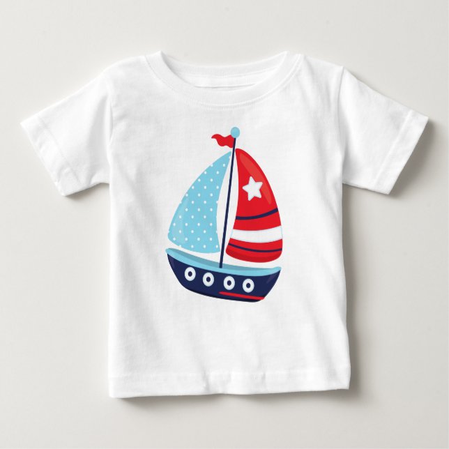 Sailing Boat, Sailor, Sailing, Sails, Boat, Ship Baby T-Shirt (Front)