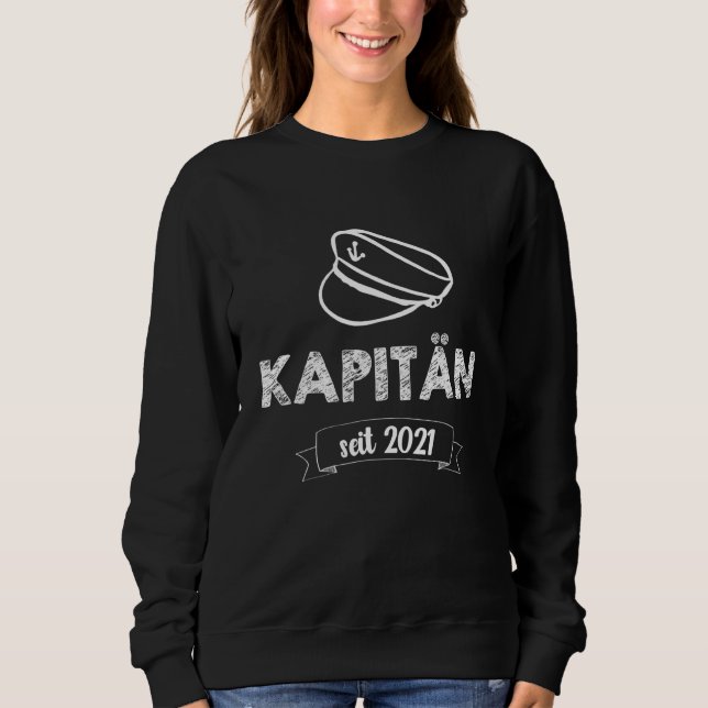 Sailing Boat Skipper Training Boat Driving Licence Sweatshirt (Front)