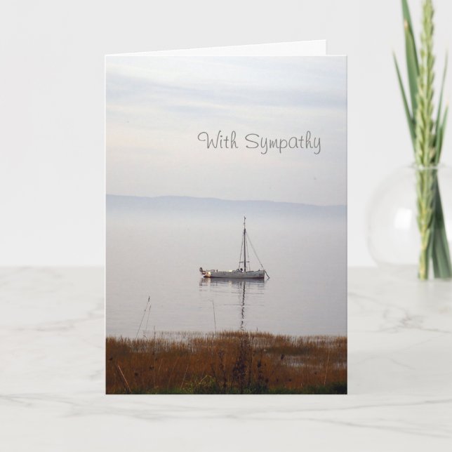 Sailing boat Sympathy Card (Front)