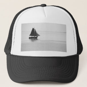 Sailing boat trucker hat