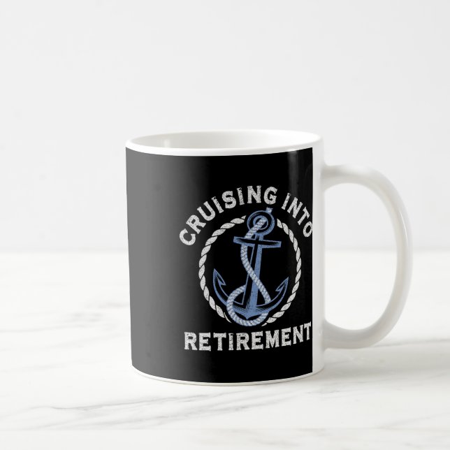 Sailing Boating Vacation Cruising Into Retirement  Coffee Mug (Right)