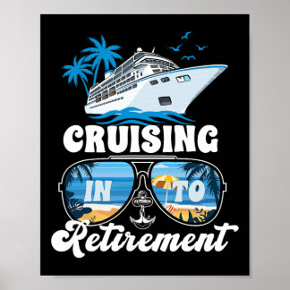 Sailing Boating Vacation Cruising Into Retirement Poster