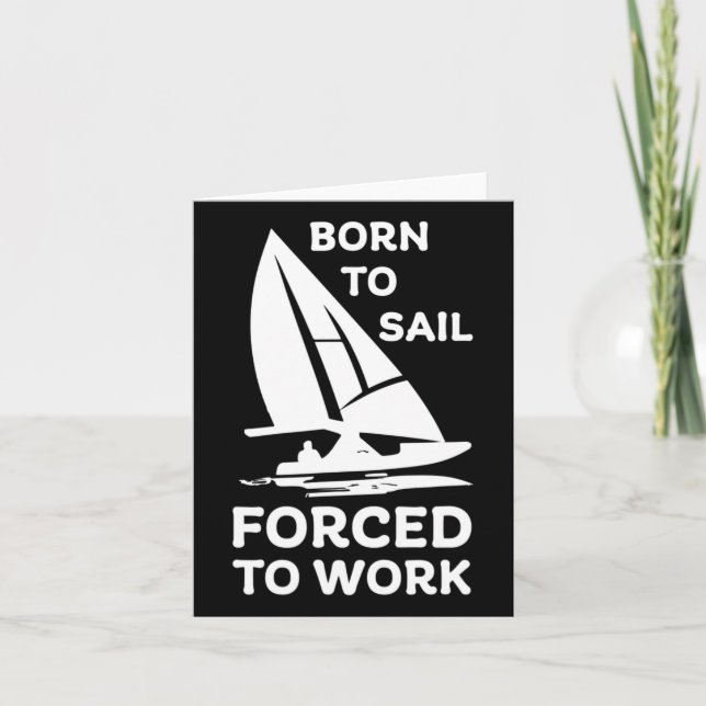 Sailing Boating Yachts Racing Skippers Funny  Card (Front)