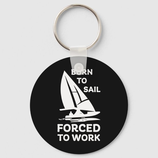Sailing Boating Yachts Racing Skippers Funny  Key Ring (Front)