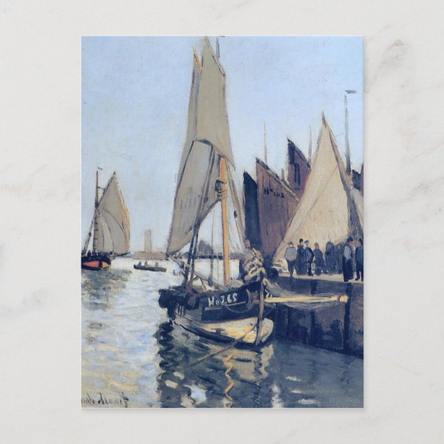 Sailing Boats at Honfleur by Claude Monet Postcard (Front)