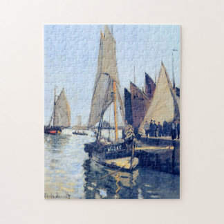 Sailing Boats at Honfleur Monet Fine Art Jigsaw Puzzle