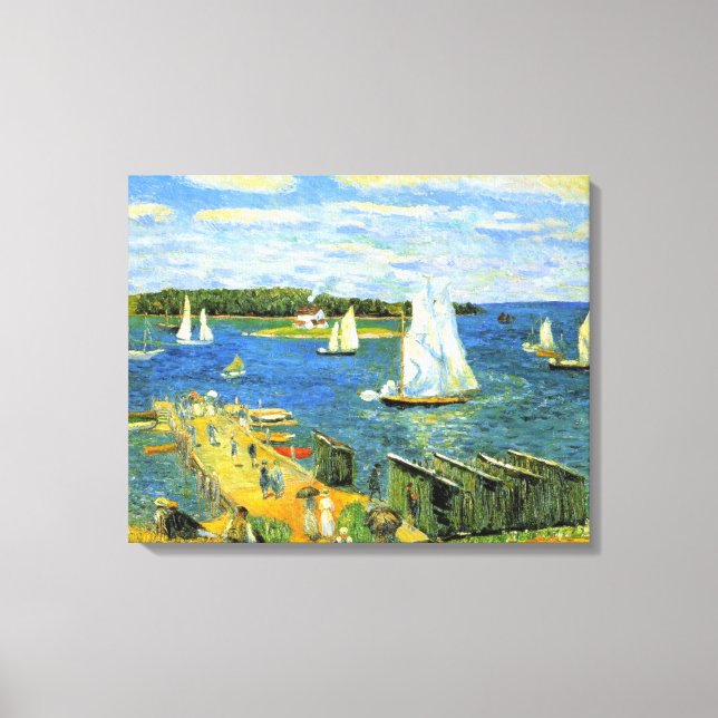 Sailing Boats at Mahone Bay in Canada Canvas Print (Front)