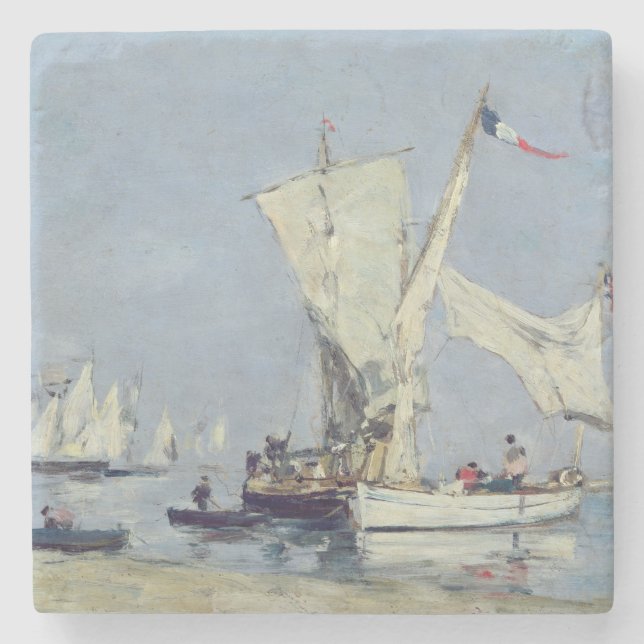 Sailing Boats, c.1869 Stone Coaster (Front)