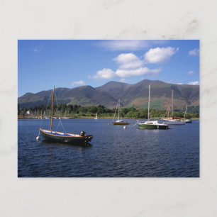 Sailing boats Derwent Water Keswick Cumbria Postcard