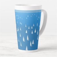 Sailing Boats in deep blue Sea - Regatta Sailboats