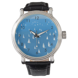 Sailing Boats in deep blue Sea - Regatta Vintage Watch