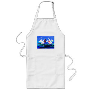 'Sailing Boats' Long Apron