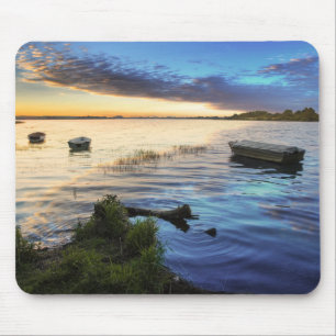 Sailing Boats Reflection From The Sunset Mouse Pad