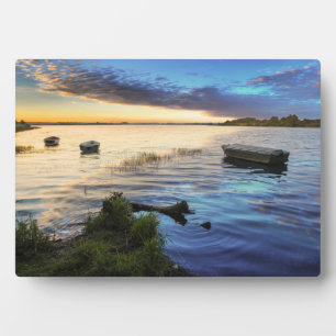 Sailing Boats Reflection From The Sunset Plaque