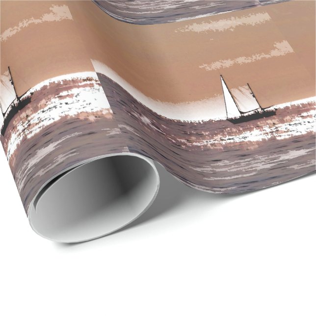 SAILING BOATS WRAPPING PAPER (Roll Corner)