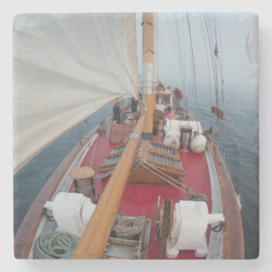 Sailing Boundary Pass Stone Coaster