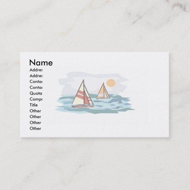 Sailing Businrss card (Front)
