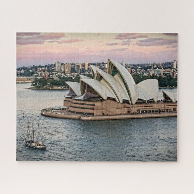 Sailing by Sydney Opera House - 16x20 - 520 pcs Jigsaw Puzzle (Horizontal)