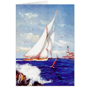 Sailing By The Lighthouse by Albert B. Marks