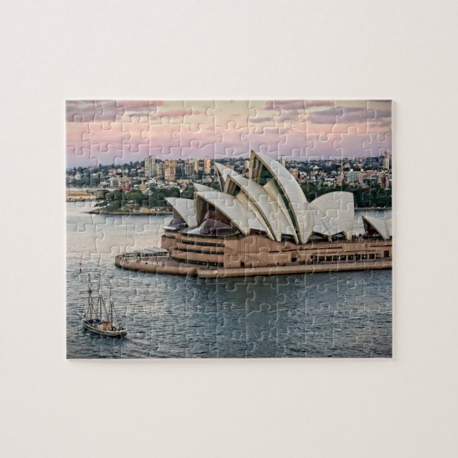 Sailing by the Sydney Opera House - 8x10 - 110 pcs Jigsaw Puzzle (Horizontal)