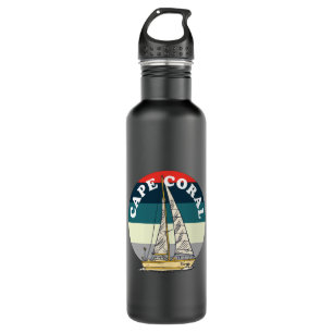 Sailing Cape Coral Florida Vintage 710 Ml Water Bottle