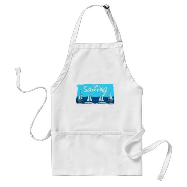 Sailing Cartoon Style Standard Apron (Front)